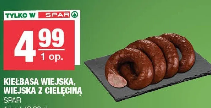 Kiełbasa wiejska, wiejska z cielęciną promocja w SPAR