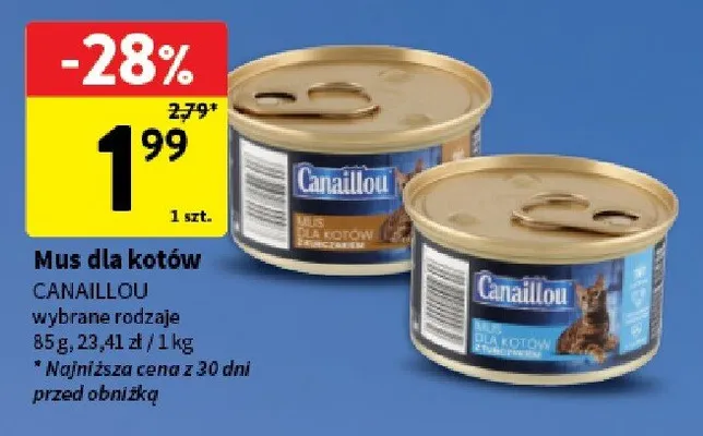 Mus dla kotów z kurczakiem Canaillou promocja w Intermarche