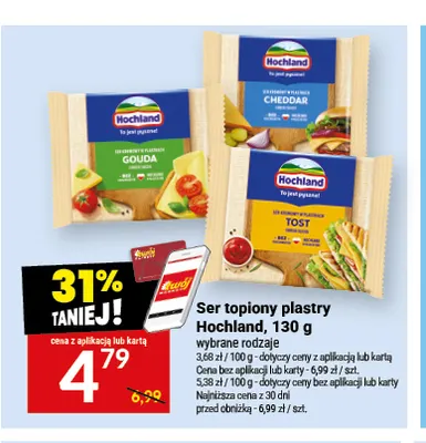Ser topiony w plastrach Hochland promocja w Twój Market