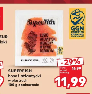 Łosoś atlantycki w plastrach SuperFish promocja w Kaufland