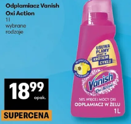 Odplamiacze Vanish Oxi Action promocja w Delikatesy Centrum