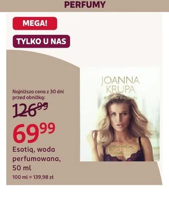 Woda perfumowana Esotiq Joanna Krupa Follow The Body promocja w Rossmann