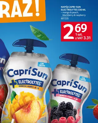 Napój Capri-Sun Electrolytes blackberry & raspberry promocja w Selgros
