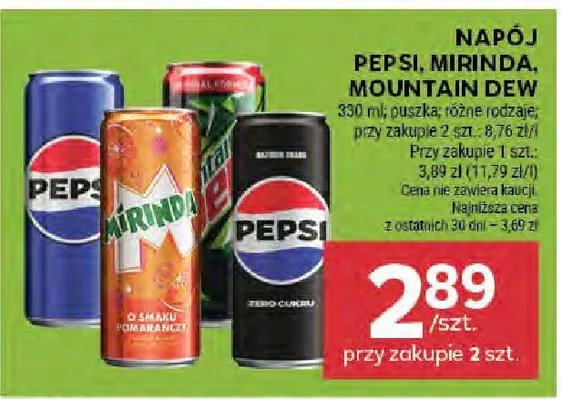 Napój Pepsi / Mirinda / Mountain Dew promocja w Stokrotka