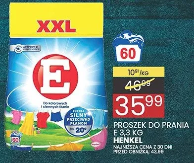 Proszek do prania E XXL Henkel promocja w Wafelek