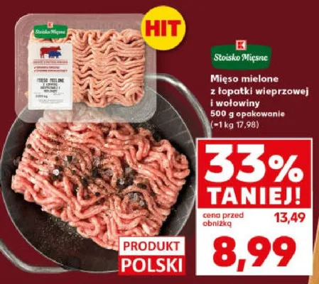 Mięso mielone z łopatki wieprzowej i wołowiny promocja w Kaufland