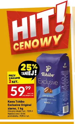 Kawa ziarnista Tchibo Exclusive Original 1kg promocja w Twój Market