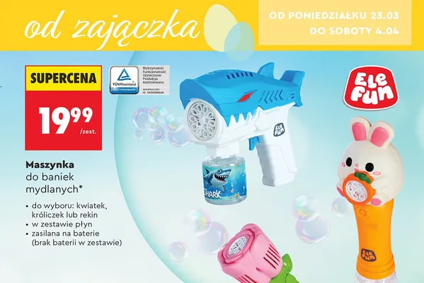 Maszynka do baniek mydlanych, różne rodzaje promocja w Biedronka