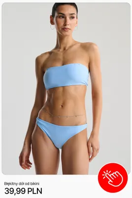 Błękitny dół od bikini Cropp promocja w Cropp