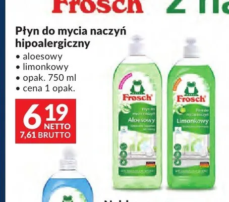 Płyn do mycia naczyń hipoalergiczny Frosch aloesowy promocja w Makro