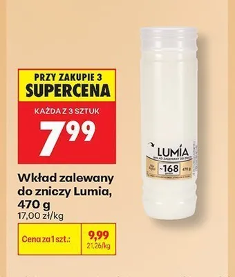 Wkład zalewany do zniczy Lumia promocja w Biedronka