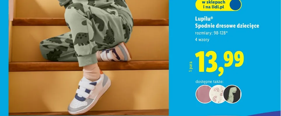 Spodnie dresowe dziecięce, 4 wzory promocja w Lidl