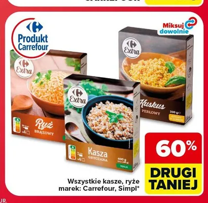 Kasza gryczana biała Carrefour 4-pak 100 g promocja w Carrefour