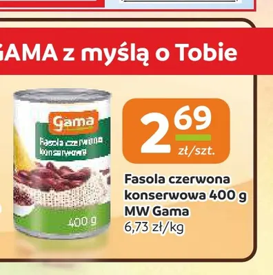 Fasola czerwona konserwowa MW Gama promocja w Społem Częstochowa