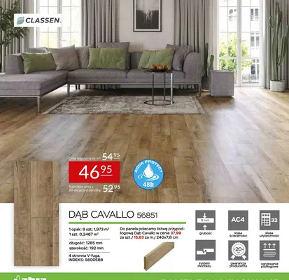 Panele laminowane Dąb Cavallo 56851 promocja w Abra Meble