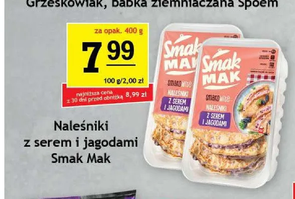 Naleśniki z serem i jagodami Smak Mak promocja w Gram Market