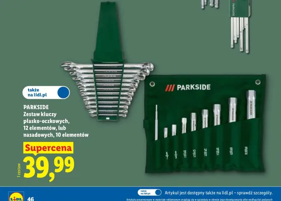Zestaw kluczy nasadowych Parkside promocja w Lidl