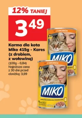 Karma dla kota Miko z drobiem promocja w Hitpol