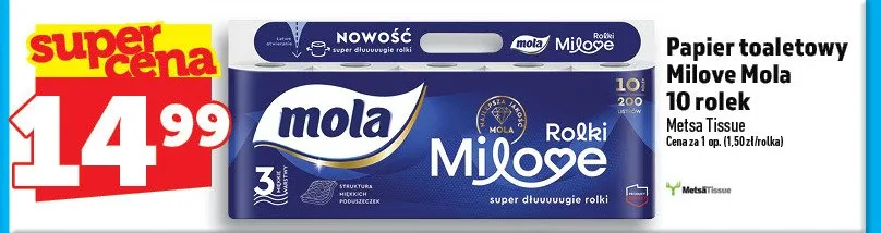 Papier toaletowy Milove Mola promocja w TOPAZ