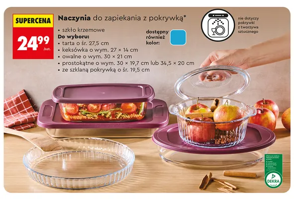 Naczynie do zapiekania keksówka o wym. 27x14 cm promocja w Biedronka