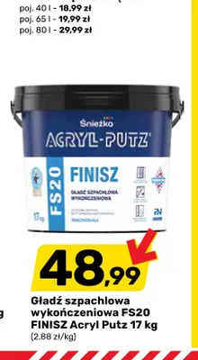 Gładź szpachlowa wykończeniowa FS20 Finisz Acryl-Putz promocja w Bricomarche