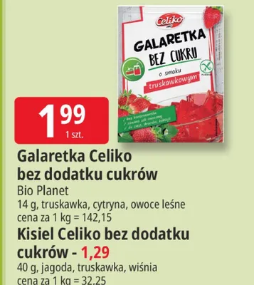 Galaretka Celiko bez dodatku cukrów cytryna promocja w Leclerc
