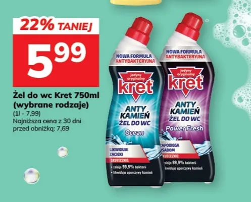 Żel do wc Kret Power Fresh promocja w Hitpol