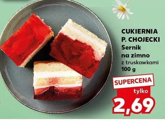 Sernik na zimno z truskawkami promocja w Kaufland