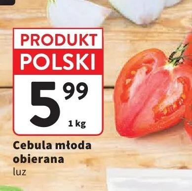 Cebula młoda obierana luz promocja w Intermarche