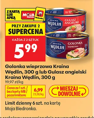 Golonka wieprzowa Kraina Wędlin promocja w Biedronka