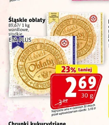 Śląskie oblaty słodkie ETA PLUS promocja w Prim Market