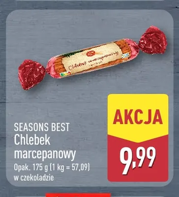 Chlebek marcepanowy w czekoladzie Seasons Best promocja w Aldi