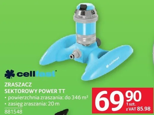 Zraszacz sektorowy Power TT Cellfast promocja w Selgros