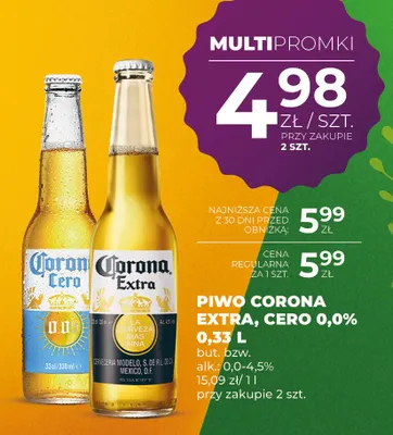Piwo Corona Extra promocja w Duży Ben
