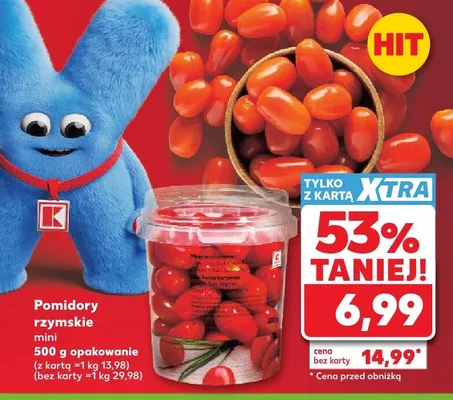 Pomidory rzymskie mini promocja w Kaufland
