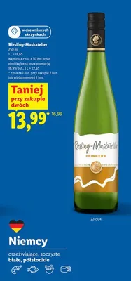 Wino Riesling-Muskateller promocja w Lidl