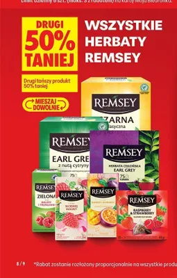 Herbata czarna Remsey Cejlońska Earl Grey promocja w Biedronka
