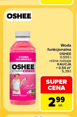 Woda funkcjonalna Oshee Vitamin Water promocja w Carrefour