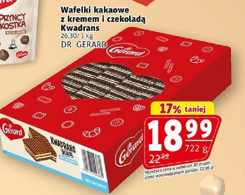 Wafelki kakaowe z kremem i czekoladą Kwadrans promocja w Prim Market