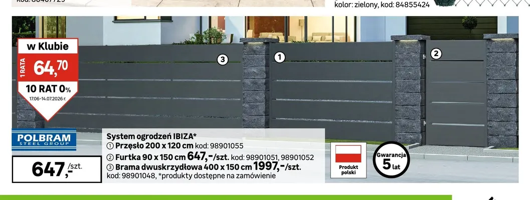 Furtka Polbram Ibiza promocja w Leroy Merlin