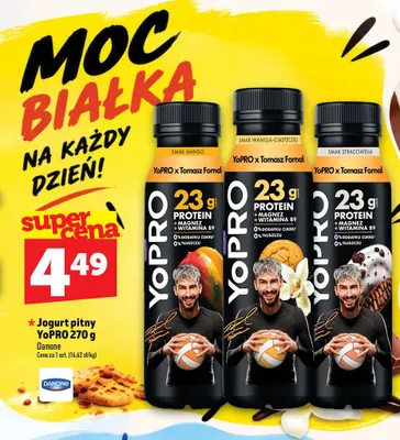 Jogurt pitny YoPRO smak wanilia-ciasteczko promocja w TOPAZ