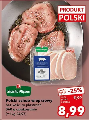 Schab wieprzowy bez kości, w plastrach  promocja w Kaufland