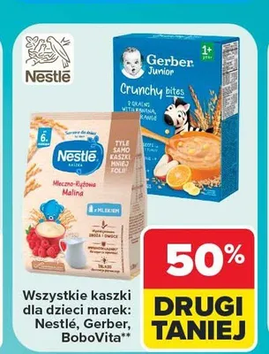 Kaszki dla dzieci marek Nestlé Gerber BoboVita promocja w Carrefour