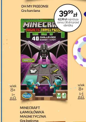 Gra logiczna Minecraft Łamigłówka Magnetyczna promocja w Empik