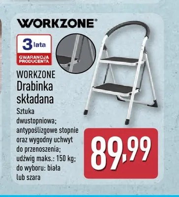 Drabinka składana dwustopniowa Workzone promocja w Aldi