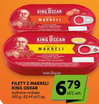 Filety z makreli w sosie pomidorowym KING OSCAR promocja w Groszek