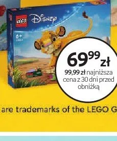 Klocki LEGO Disney 43243 Król Lew - lwiątko Simba promocja w Empik