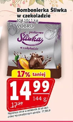 Bombonierka Śliwka w czekoladzie promocja w Prim Market