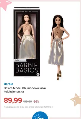 Lalka Basics Model 06 modowa kolekcjonerska Barbie promocja w Smyk