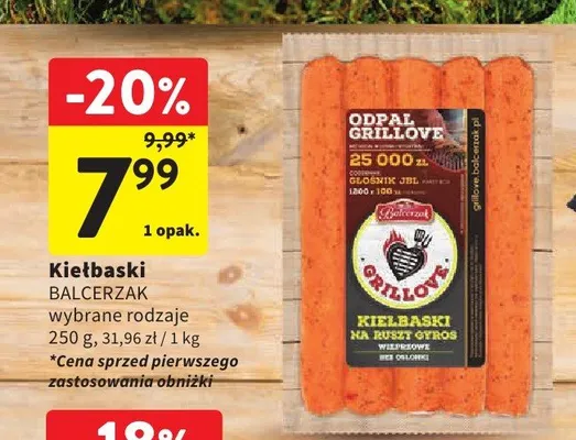 Kiełbaski BALCERZAK promocja w Intermarche